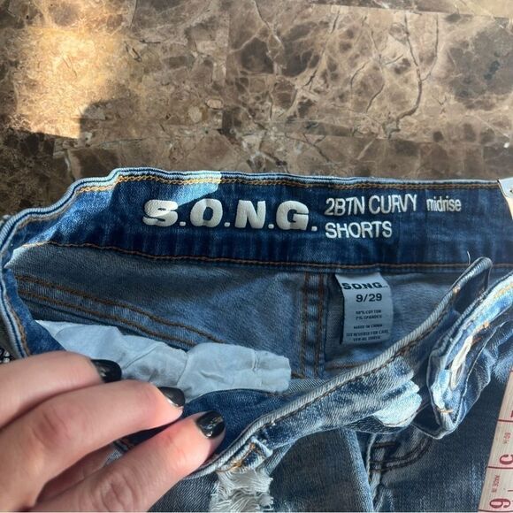 S.O.N.G. Denim Distress Ripped Shorts Size 9​​​​​​ - Picture 7 of 11